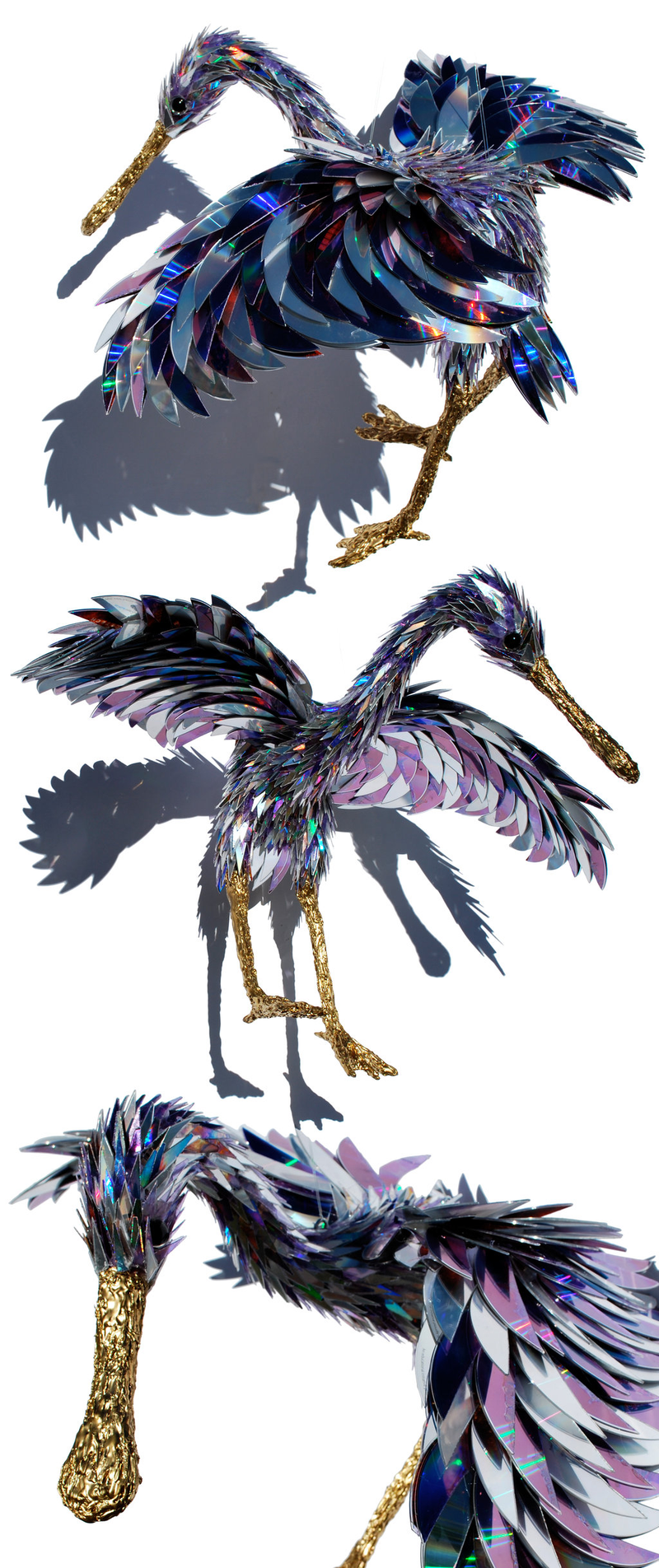Illustration for article titled What if birds had shattered CDs instead of feathers?